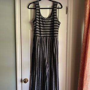 Xhilaration Striped Romper Wide Leg Jumpsuit